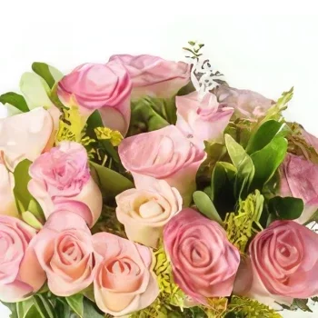 Белу-Оризонти цветы- Аранжировка 20 розовых роз в вазе Цветочный букет/композиция