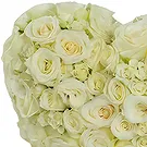Zande blommor- Graciös Vit Rose Tribute Bukett/blomsterarrangemang