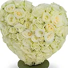 Zande blommor- Graciös Vit Rose Tribute Bukett/blomsterarrangemang