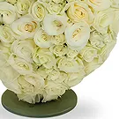 Zande blommor- Graciös Vit Rose Tribute Bukett/blomsterarrangemang