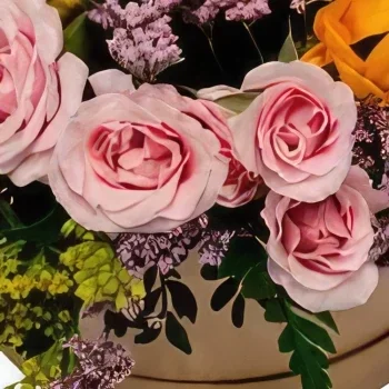 מדריד פרחים- קופסת כובעים זר פרחים/סידור פרחים