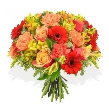 ליברפול פרחים- שקיעה אפרסק זר פרחים/סידור פרחים