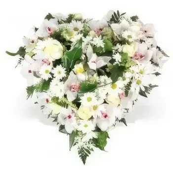 Tarbes цветя- Сърце в цветя за траурен Облак Букет/договореност цвете