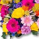 Holland flowers  -  Colorful heart-shaped funeral piece (30cm) Flower Bouquet/Arrangement