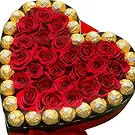 Kenya flowers  -  Heart Shaped Box Arrangement Flower Bouquet/Arrangement