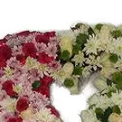 Kiambu (andre) blomster- Mums And Roses Hearth Wreath Blomsterarrangementer bukett