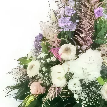Бордо цветя- Траурна композиция Hera Pastel Букет/договореност цвете