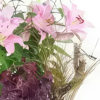 fleuriste fleurs de Bordeaux- Assemblage en hauteur de plantes Hortus Liliu Bouquet/Arrangement floral