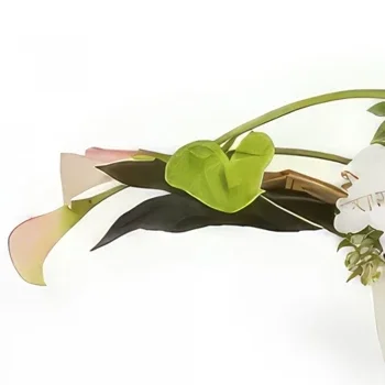 Tarbes bunga- Kipas komposisi horizontal Rangkaian bunga karangan bunga