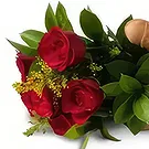 flores de Uberlândia- Buquê de 6 Rosas Vermelhas e Ursinho de Pelúc Bouquet/arranjo de flor