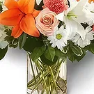 Farjan (Farjan) blomster- Imponerende Peachy Blomst buket/Arrangement