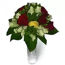 Wroclaw flowers  -  Green & Red Flower Bouquet/Arrangement