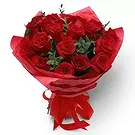 Bulgarije bloemen bloemist- Gewoon rood Boeket/bloemstuk