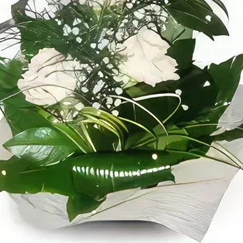Gdansk cvijeća- bijela elegancija Cvjetni buket/aranžman