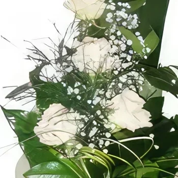 Krakkó-virágok- fehér elegancia Virágkötészeti csokor