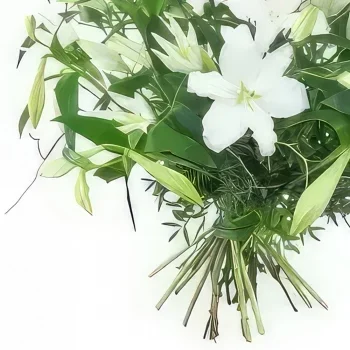 Tarbes bunga- Buket besar bunga lili putih Syracuse Rangkaian bunga karangan bunga