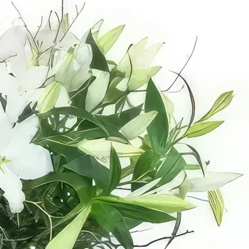Pau bunga- Sejambak besar teratai putih Syracuse Sejambak/gubahan bunga