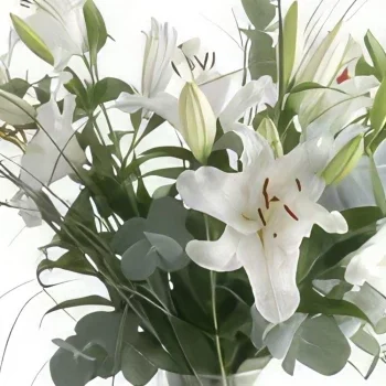 Лайпциг цветя- Светло и Бяло Букет/договореност цвете