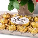 Santa Maria flowers  -  Arrangement of Lilies and Chocolate Flower Bouquet/Arrangement