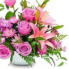 Benalmadena flowers  -  Lily & Rose Radiance Hub Flower Bouquet/Arrangement