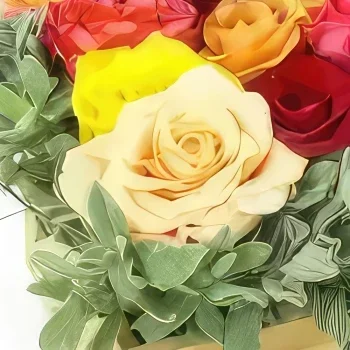 nett Blumen Florist- Buntes Rosen-Quadrat Los Angeless Bouquet/Blumenschmuck