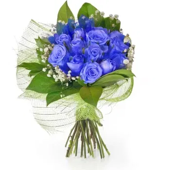 Włochy kwiaty- Bukiet Niebieskich Róż