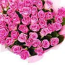 Italy flowers  -  Bouquet of 50 Pink Roses for Birthday Flower Bouquet/Arrangement