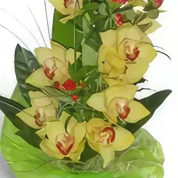 Krakkó-virágok- Zöld csokor Virágkötészeti csokor