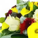 Le François flowers  -  Madrid yellow & red round bouquet Flower Bouquet/Arrangement
