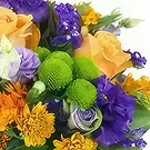 fiorista fiori di Parigi- Bouquet rotondo di arancia di Marsiglia e vio Bouquet floreale