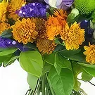 fiorista fiori di Parigi- Bouquet rotondo di arancia di Marsiglia e vio Bouquet floreale