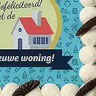 Malden bloemen bloemist- Marsepeintaart 'Nieuw huis' Boeket/bloemstuk
