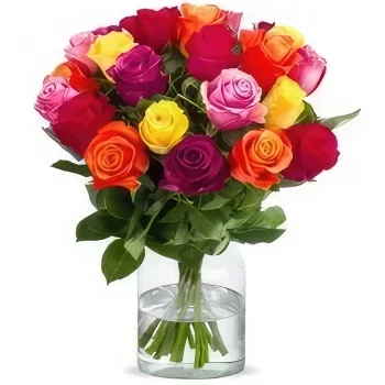 רוטרדם פרחים- מערבבים ורדים בצבע זר פרחים/סידור פרחים