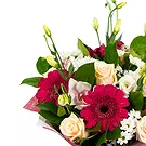 Italy flowers  -  Bouquet with light roses, Gerberas, Lisianthu Flower Bouquet/Arrangement