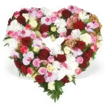 flores de Estrasburgo- Coração de luto, tristeza Bouquet/arranjo de flor