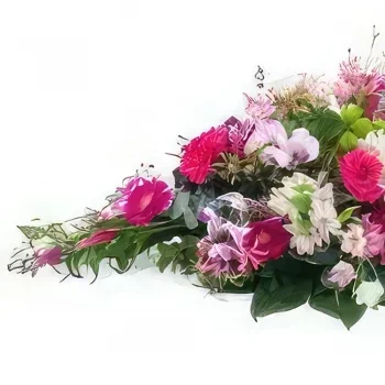 Paríž kvety- Smútočná raketa v odtieňoch ruží Demeter Aranžovanie kytice