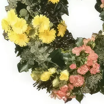 Tarbes цветя- Траурен венец вечен свидетел Букет/договореност цвете