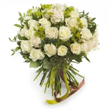 Νεάπολη λουλούδια- Μάτσο ιβουάρ τριαντάφυλλα