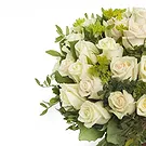 Italy flowers  -  Bunch of ivory roses for the birth of a baby Flower Bouquet/Arrangement