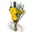 Santa Maria flowers  -  Two Gerberas in Vase Flower Bouquet/Arrangement