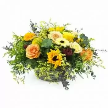 Paris flowers  -  Mourning basket of Dionysos stitched flowers Delivery