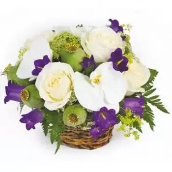 Korsika Blumen Florist- Lächelnder Blumenkorb 