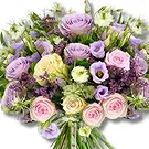 Sharjah květiny- Kytice pastelových růží a šeříku Lisianthus Kytice/aranžování květin