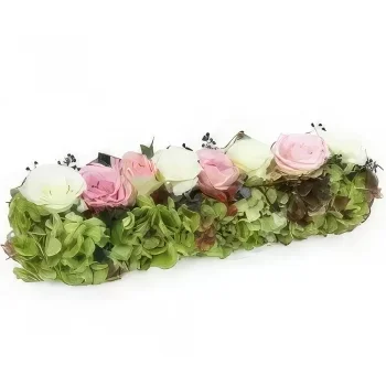 リヨン 花- ピンクと白のバラの小道 セレス 花束/フラワーアレンジメント