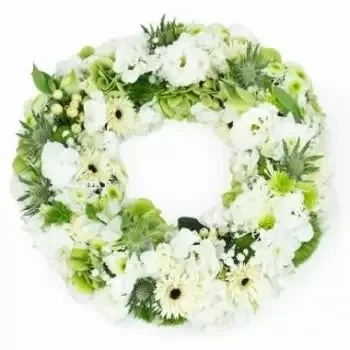 fleuriste fleurs de Monaco- Petite couronne de fleurs blanches Épona Fleur Livraison