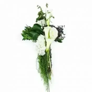 Μαρτινίκα λουλούδια- Μικρός σταυρός από λουλούδια ραμμένα με υδράρ Λουλούδι Παράδοση