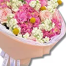 Garhoud flowers  -  Pink and White Fresh Mixed Flower Bouquet Flower Bouquet/Arrangement