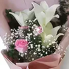 גן דיסקברי פרחים- ורוד אלגנטיות זר פרחים/סידור פרחים