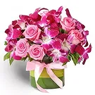 Dubai Marina Blumen Florist- Rosa Purpur Bouquet/Blumenschmuck