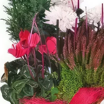 fleuriste fleurs de Toulouse- Composition rose & rouge Le jardin des Anges Bouquet/Arrangement floral